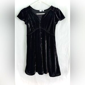 Girl’s Black Velvet Short Sleeve Dress from Gap Kids